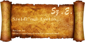 Szelényi Evelin névjegykártya