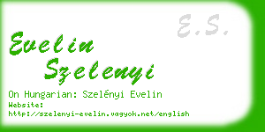 evelin szelenyi business card